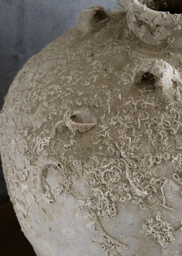 海底遺跡　海上がり壷　古陶磁　四耳壷　骨董　古美術　中国美術