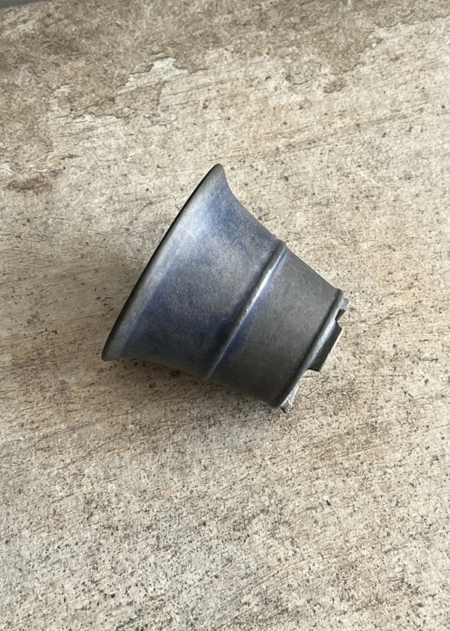 豆盆栽鉢瑠璃色　万古焼　春山作　