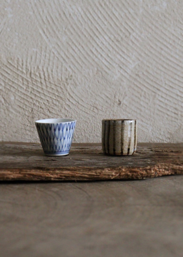 ウイスキー對盃　ショットグラス　酒器　仕覆　乾山銘あり