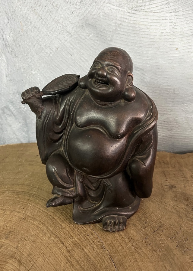 備前　明治　布袋様　仏像 アンティークサムズコレクション姉妹店 古舫庵コレクション＞備前焼 布袋様