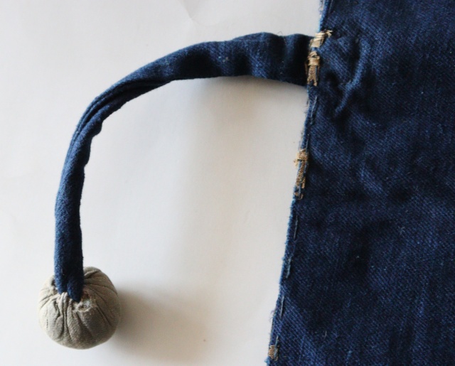 火消　胸当て　藍染　アンティーク　装身具　江戸時代