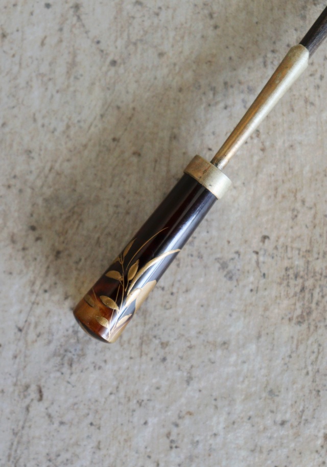 蒔絵櫛・笄セット 漆器 髪飾り 色漆 和装小物 伝統工芸 Antique