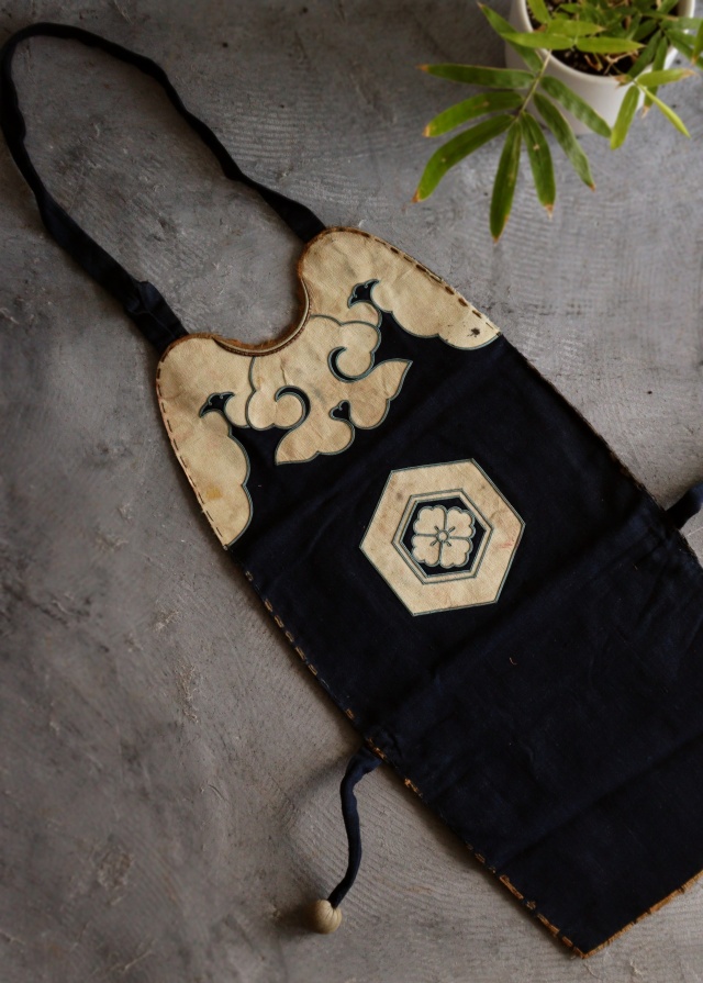 火事装束 火消 胸当て 藍染 アンティーク 装身具 江戸時代 Antique