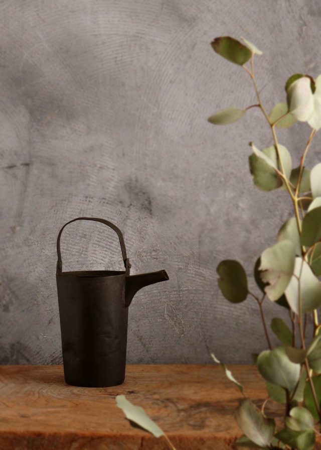 古い銅製油差し　古道具　灯火器