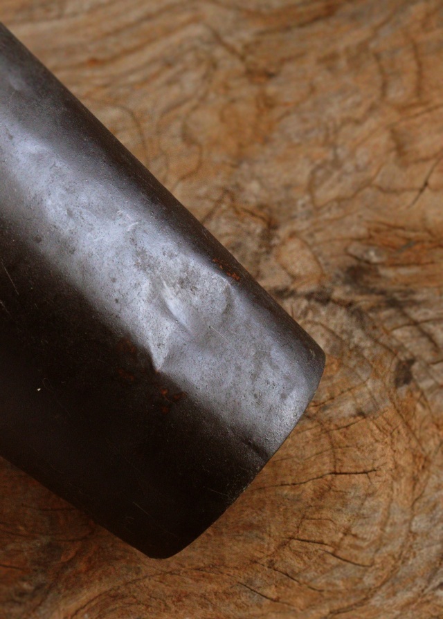 古い銅製油差し　古道具　灯火器