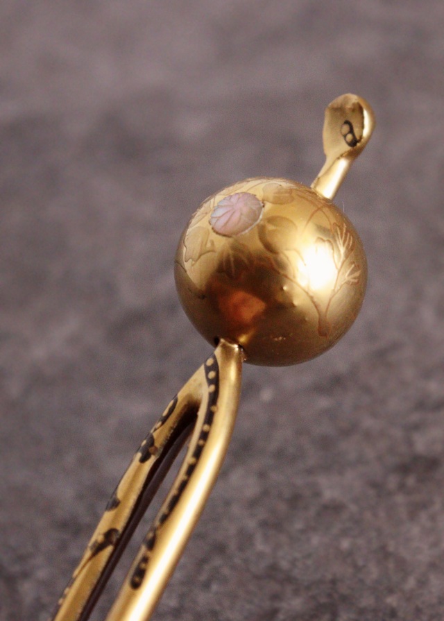 ♪蒔絵こうがい　かんざし　江戸　少々いたみが ♪蒔絵こうがい かんざし 江戸 少々いたみが