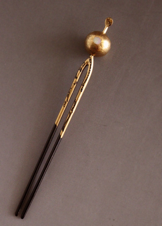 蒔絵螺鈿玉簪 かんざし 簪 装身具 江戸時代 Antique Sam's