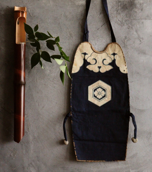 火事装束 火消 胸当て 藍染 アンティーク 装身具 江戸時代 Antique