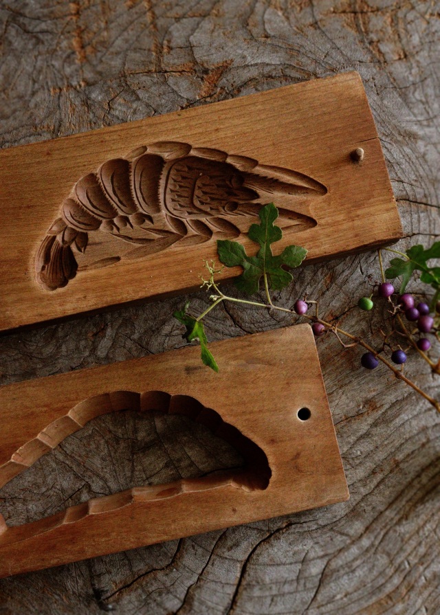 木製 和菓子型 海老彫刻 縁起物 木製 和菓子型 海老彫刻 縁起物