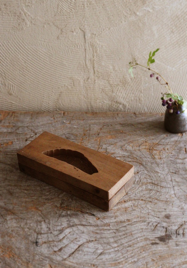 和菓子木型（海老） 菓子型 海老 民藝 古道具 インテリア小物 お菓子