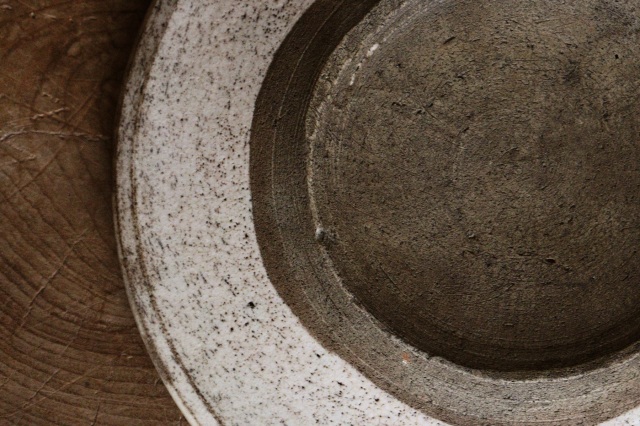 織部行灯皿　金魚図　織部皿　骨董　茶盤