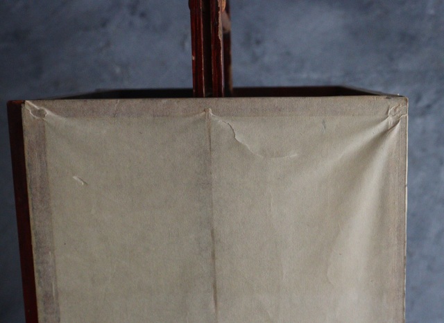 春慶塗二部式行燈　水谷百碩[高砂図]行燈　行灯　灯篭　灯もの　和風照明　照明　古道具　民具