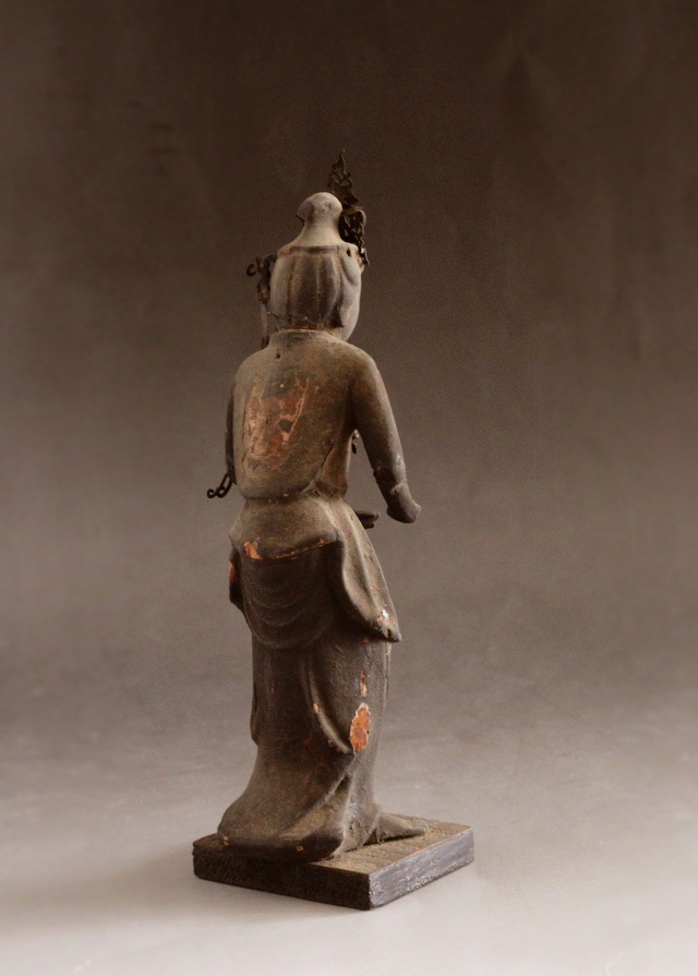 観音菩薩　小仏　仏教美術　木彫仏　 仏像  時代仏 　骨董　座像　仏教美術　古仏　