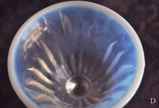 オパルセントガラス　乳白ガラス　氷コップ　ガラス器　