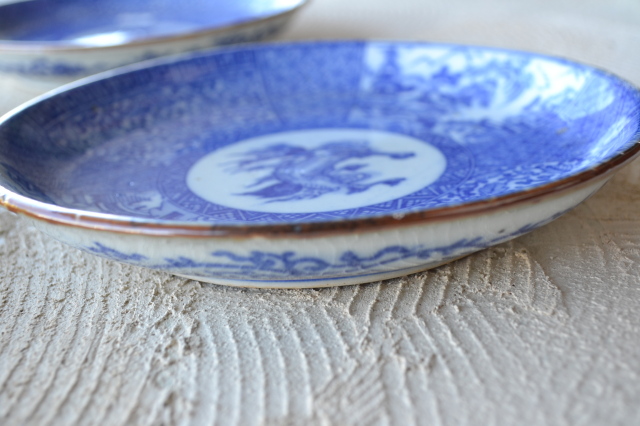 Antique Sam's Collection染付け印判麒麟紋皿