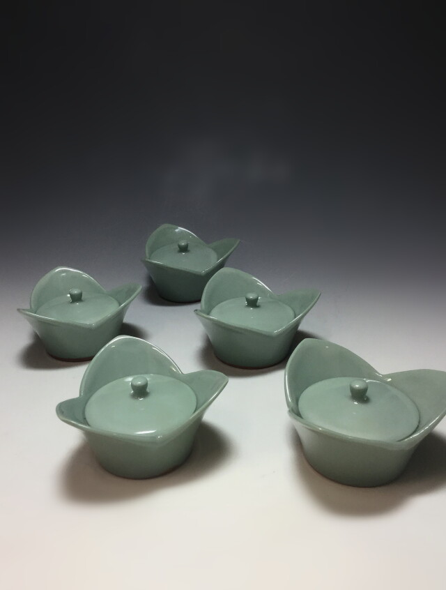 青磁割り山椒向付