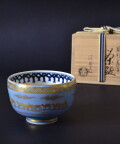 Antique Sam's Collection 五山窯 林淡幽作 藍彩金襴手茶碗